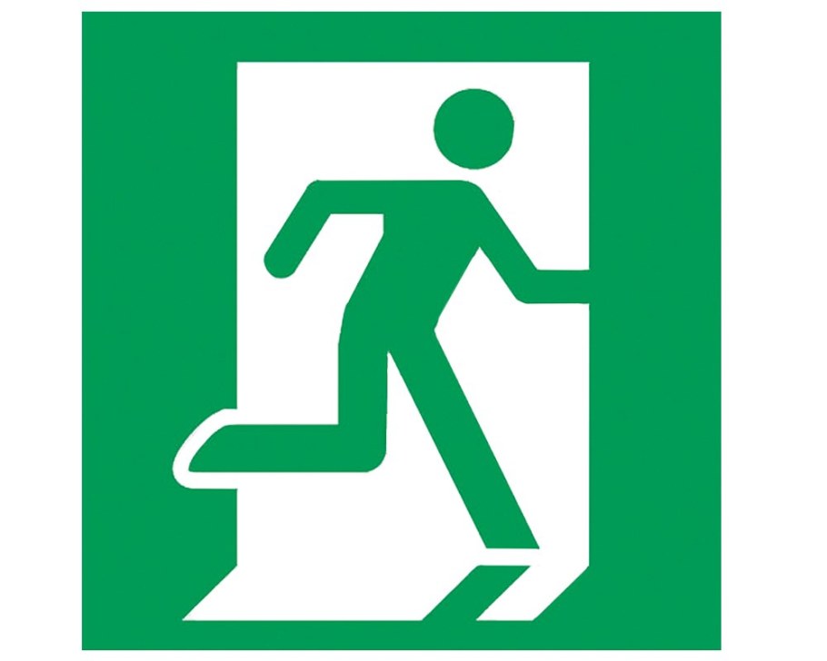 Знак е01-02 выход здесь правосторонний