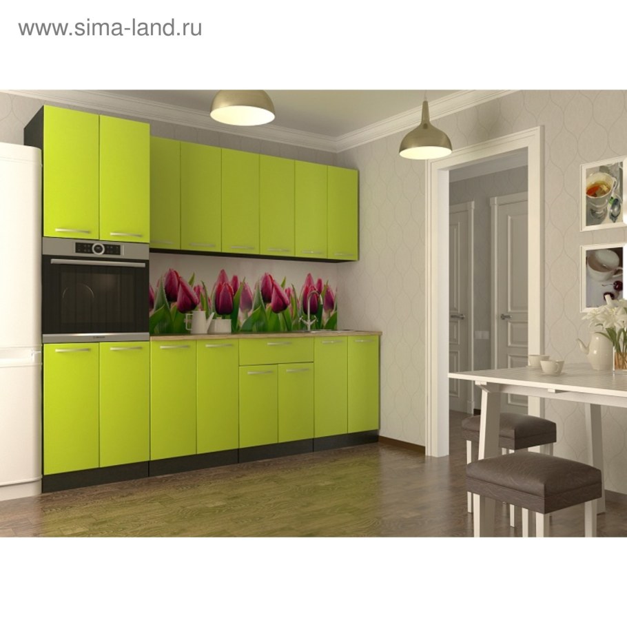 Кухня лайм глянец