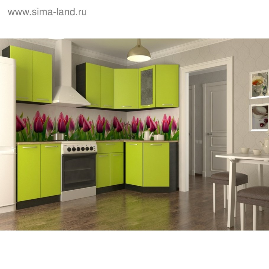 Кухня с фотопечатью лайм