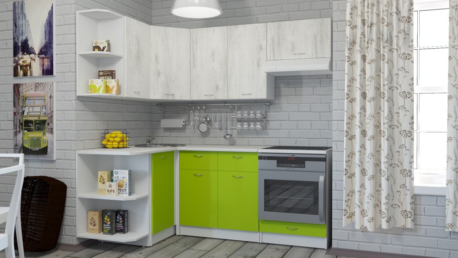 Кухонный гарнитур Алиса лайм