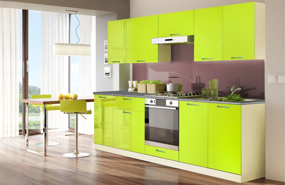 Кухня модульная "Валерия" (глянец лайм)