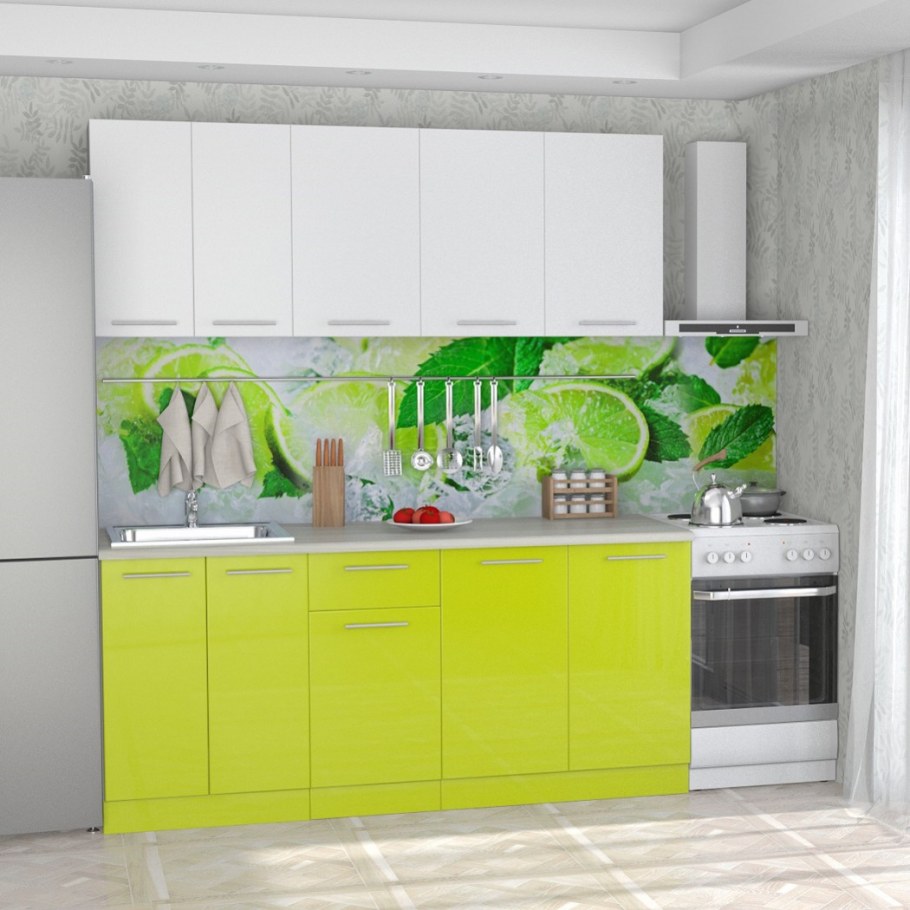 Кухонный гарнитур оранж угл 17 лайм
