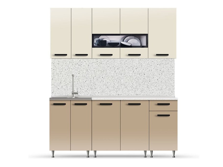 ЛДСП кухня Рио-1 1,8м (капучино)