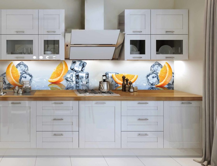 Кухня фартук апельсин