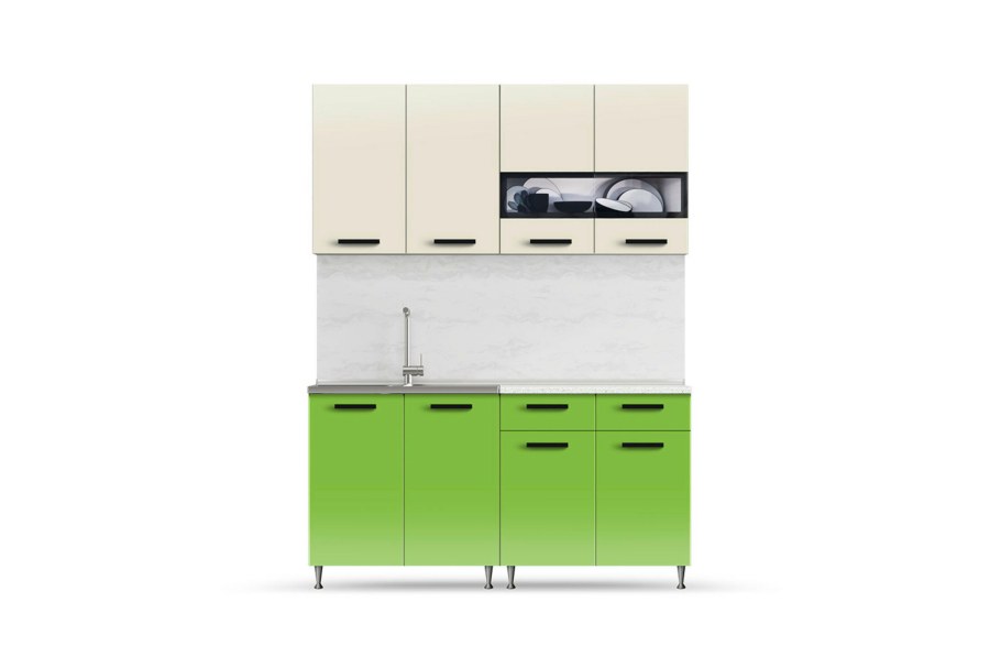 Кухонный гарнитур Рио 2 мята 1,6 м