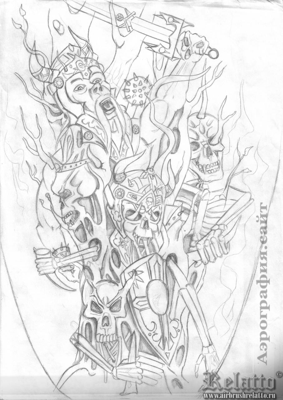 Эскизы для аэрографии (69 фото)