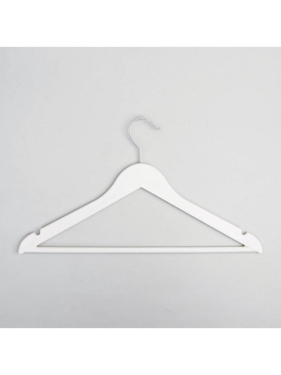 Вешалка-плечики с024 с перекладиной, черная