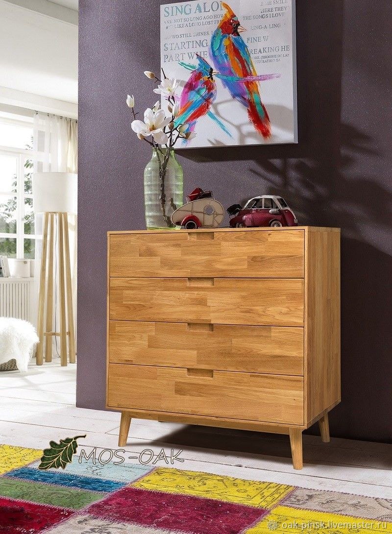 Комод из массива дуба Сканди