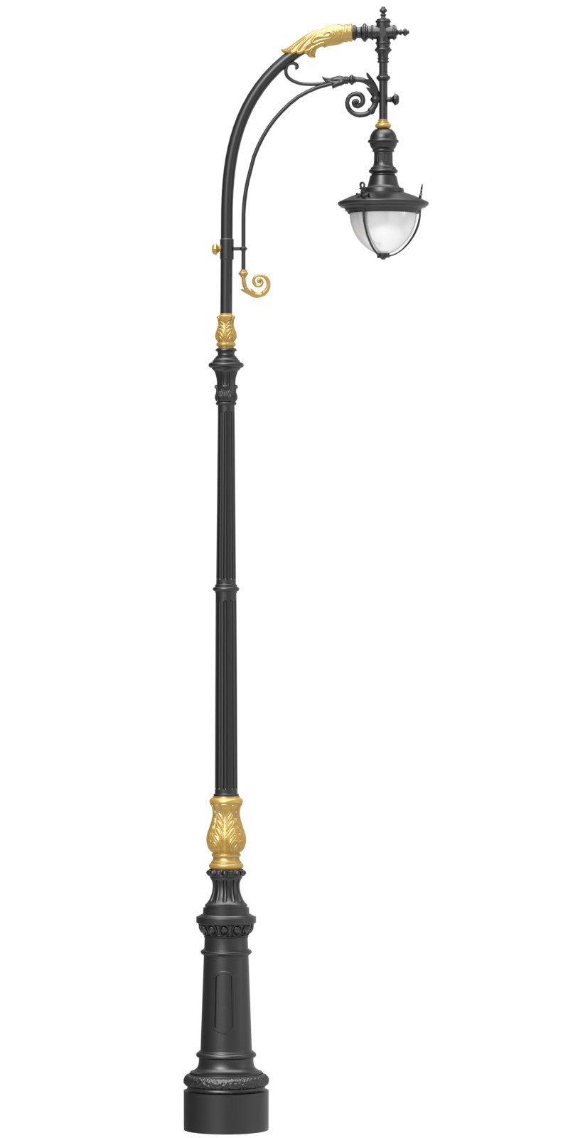 Чугунная опора с декоративными литыми элементами