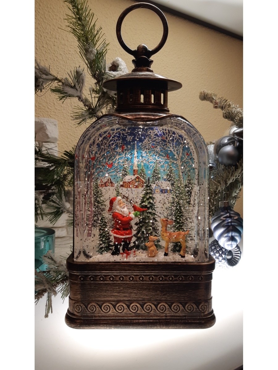 Фонарик новогодний внутри свеча светодиодная