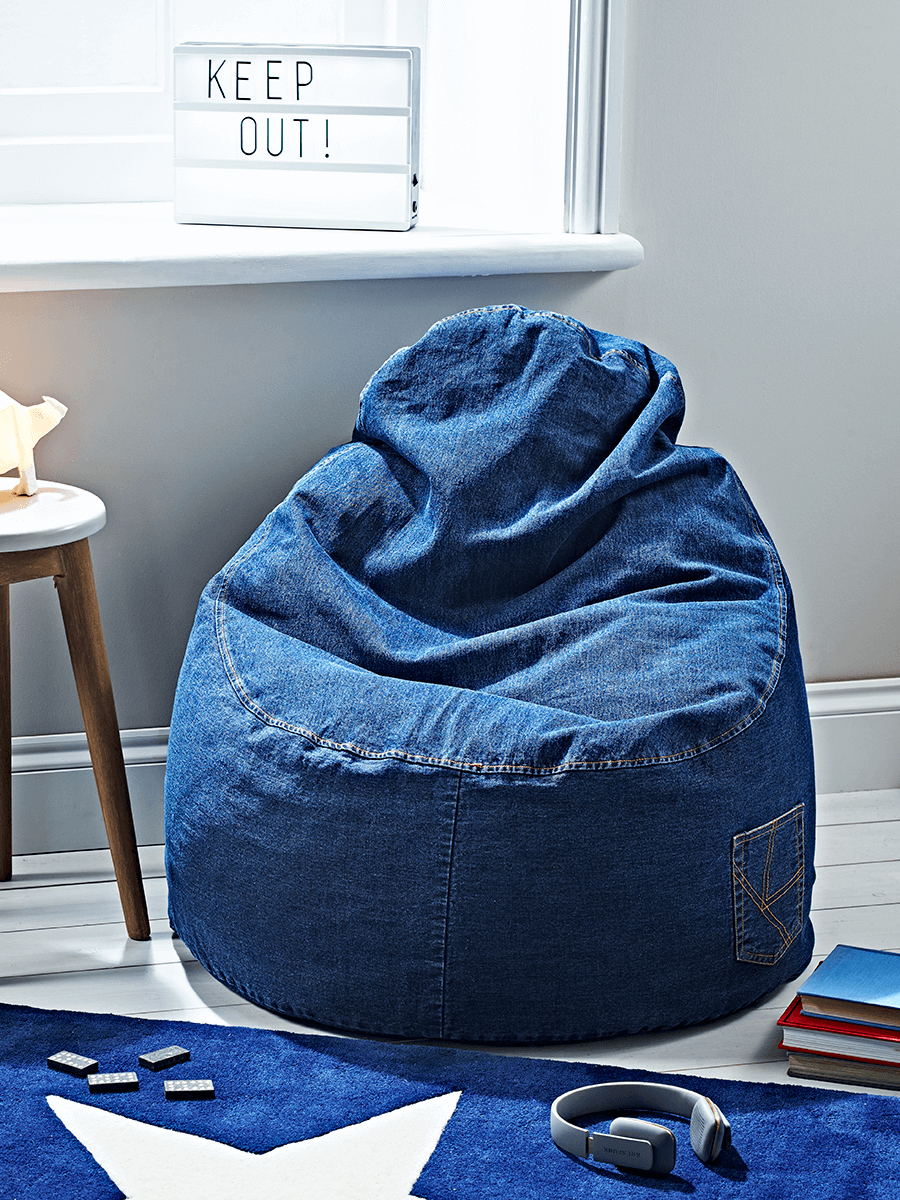 Кресло мешок из джинсов