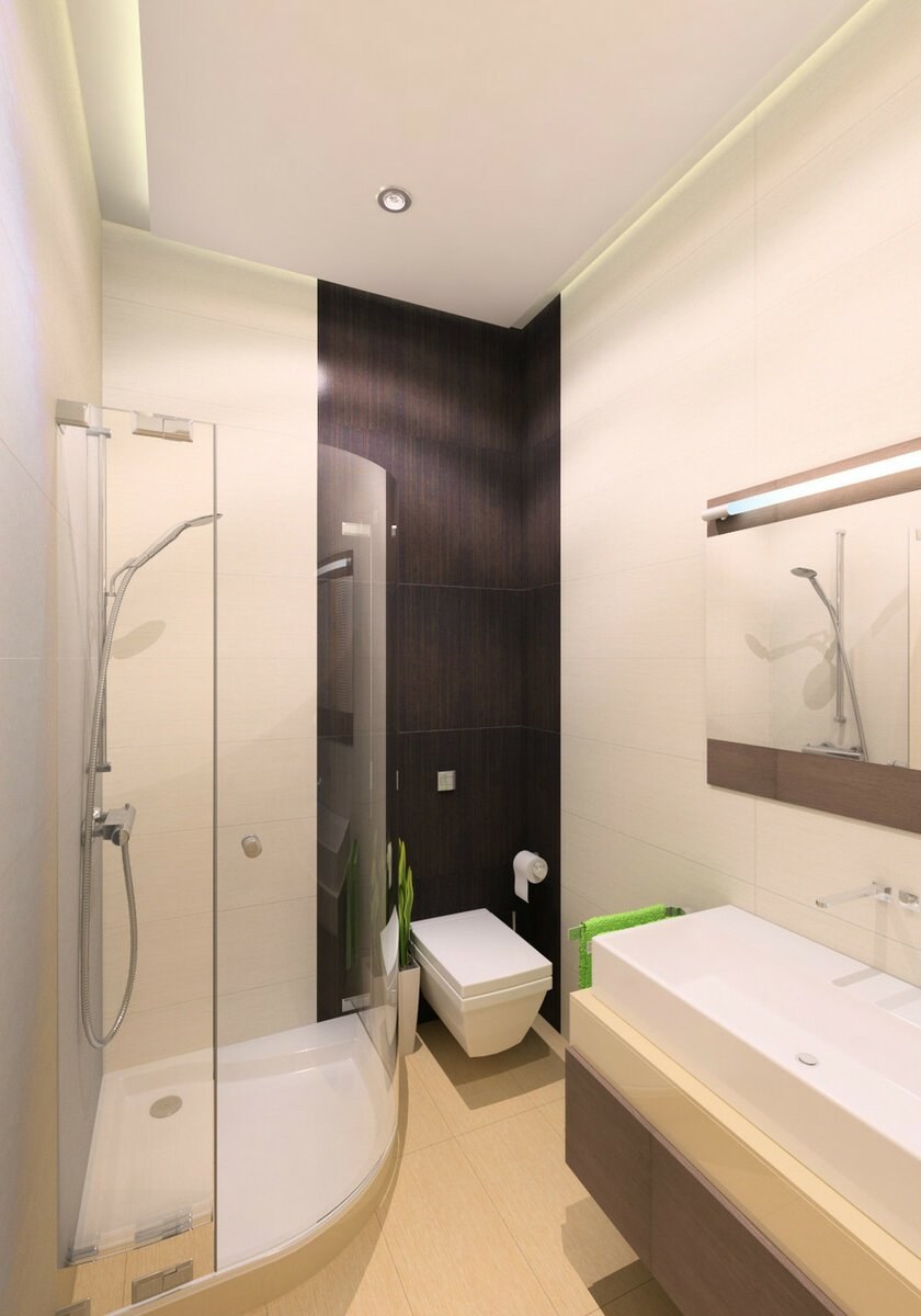 Ванная комната в однокомнатной квартире