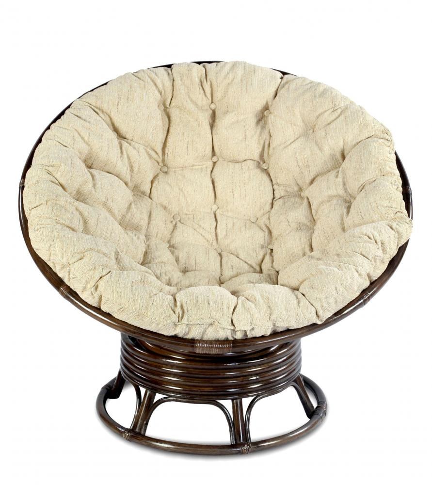 Кресло круглое вращающееся кокон коричневого цвета (67 фото)