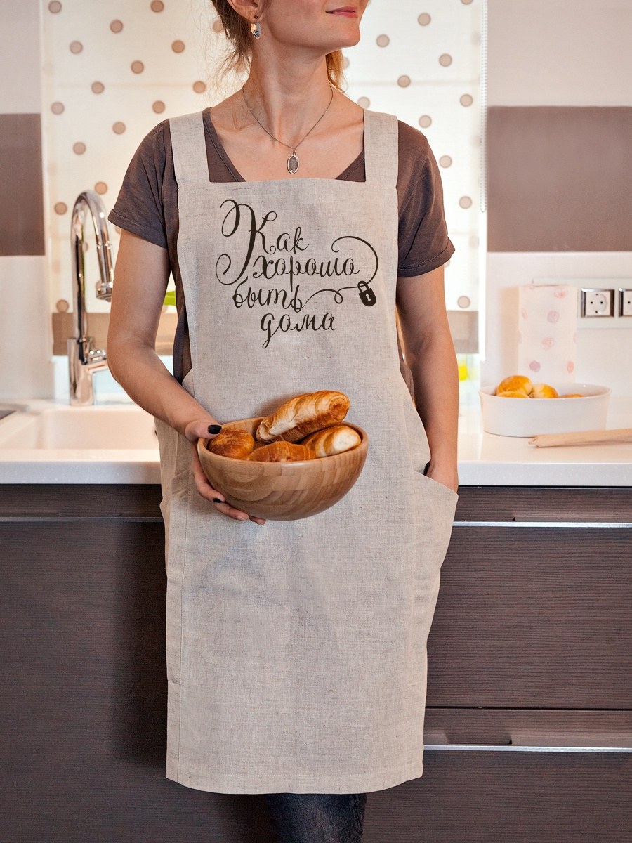 Стильные кухонные фартуки женские