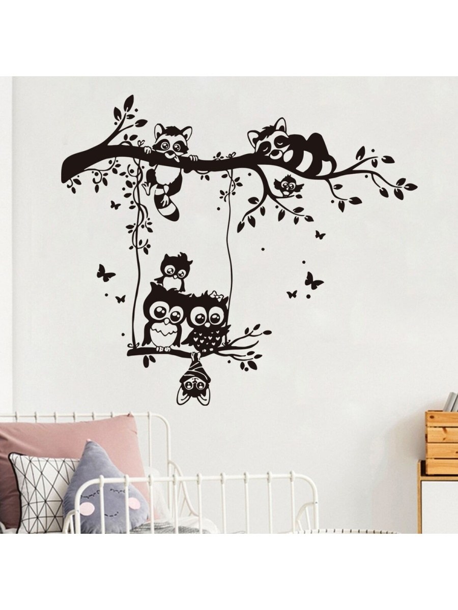 Летучие мыши на ветке декор