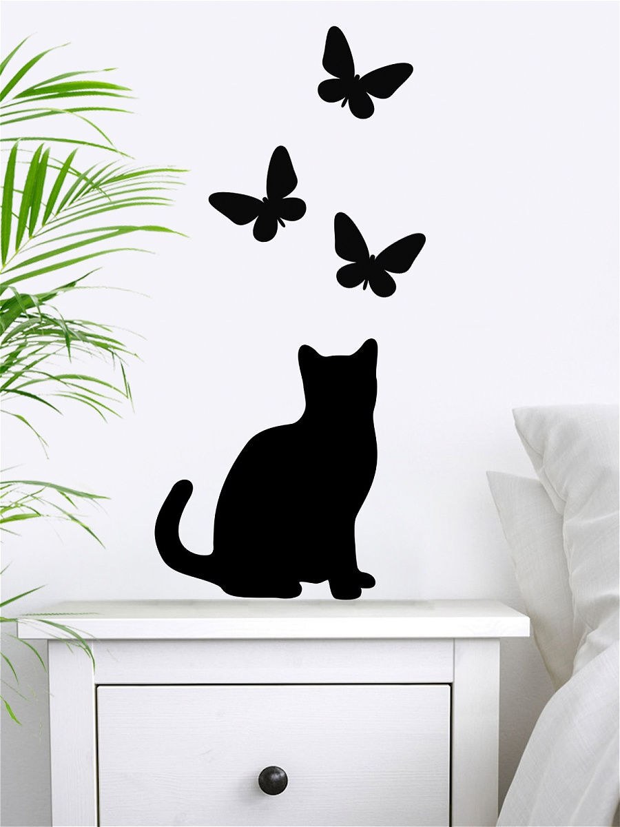 Наклейки на стену кошки