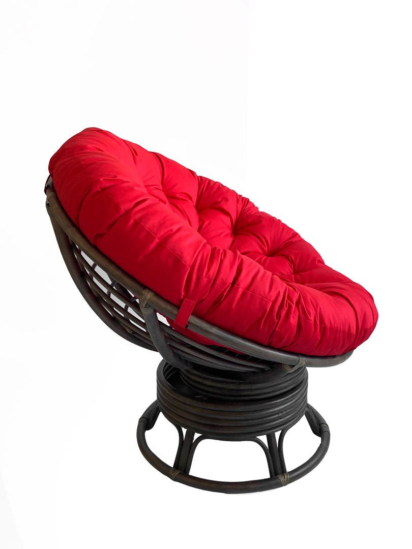 Кресло качалка вращающееся папасан roker с подушкой (68 фото)