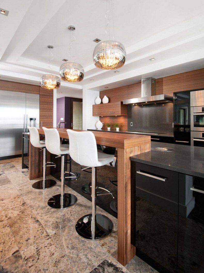 Кухни-столовые с барной стойкой