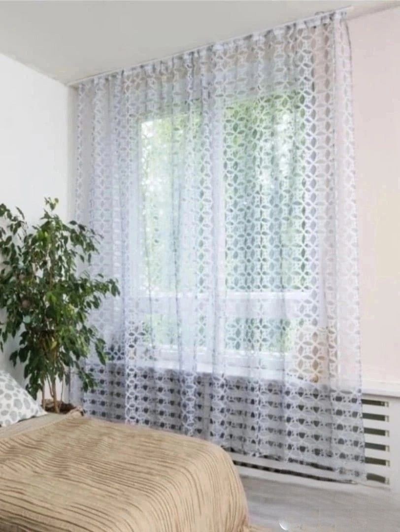 Дизайн тюли в спальню без штор (58 фото)