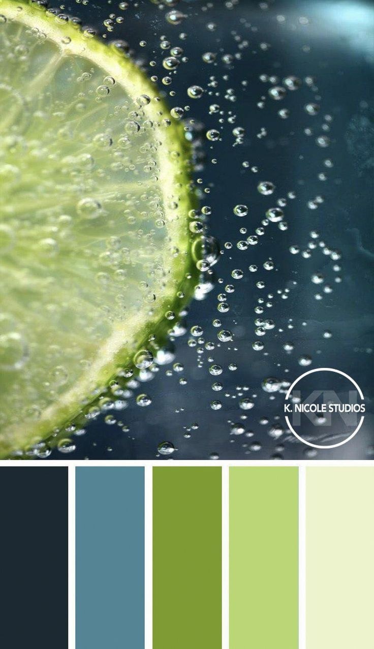 Сочетание с лаймовым цветом
