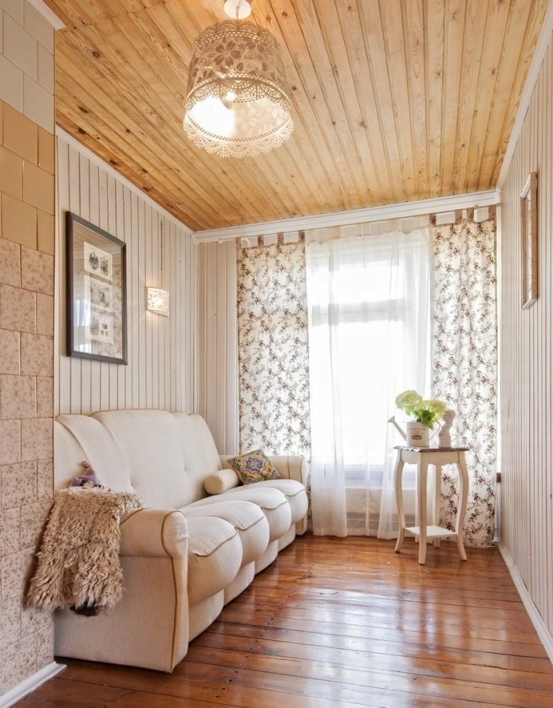 Интерьер брусового дома в стиле Кантри