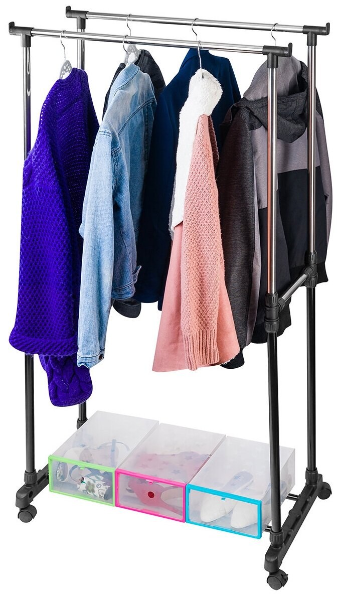 Вешалка две перекладины (74 фото)