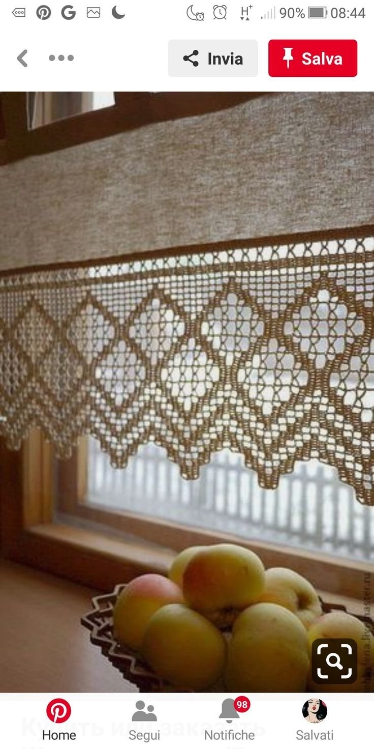 Вязаные шторы