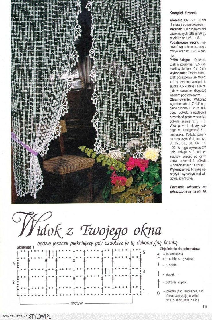 Шторы крючком для кухни со схемами