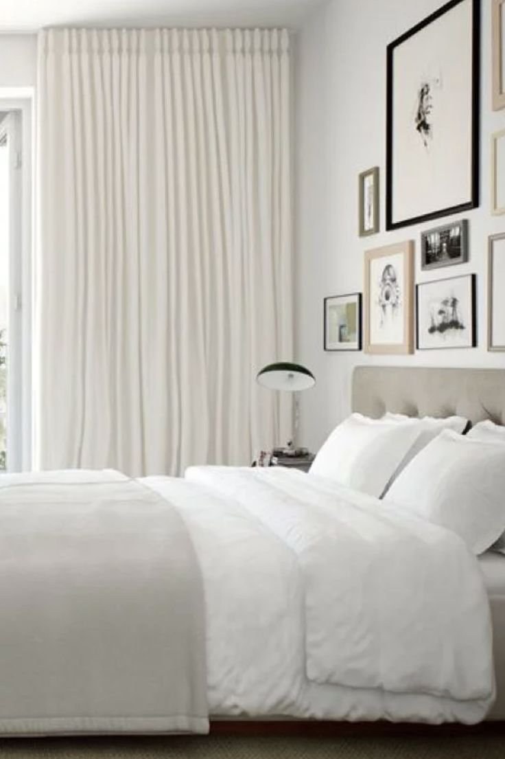 Шторы в белую спальню