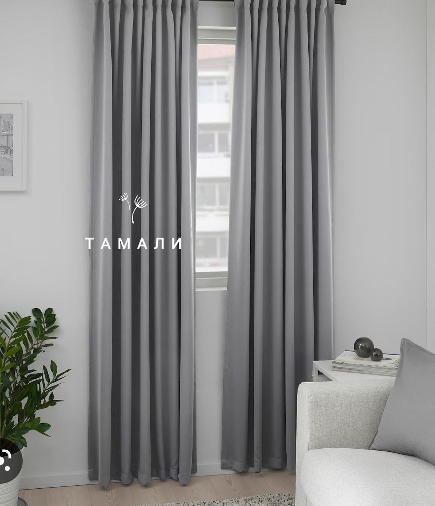 Шторы Sanela икеа темно зеленые