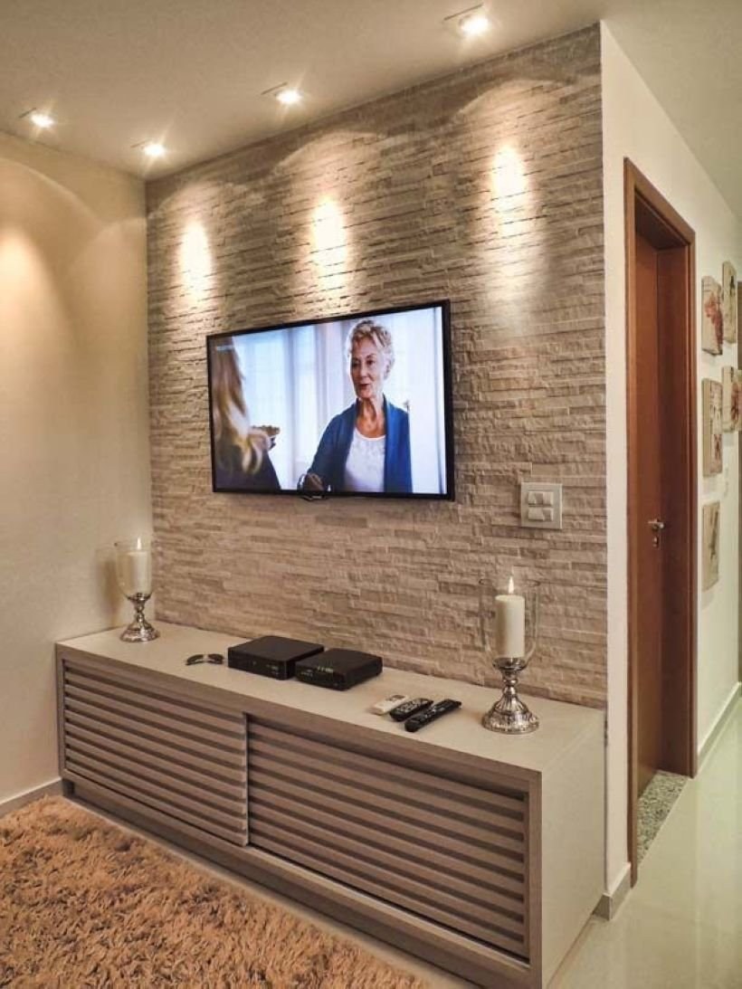 Декор стены с телевизором