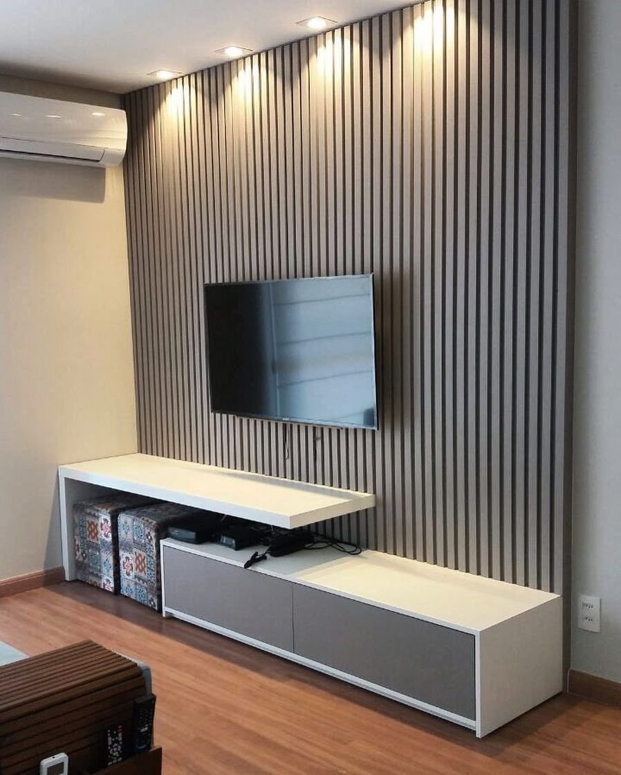 Реечная панель под телевизор