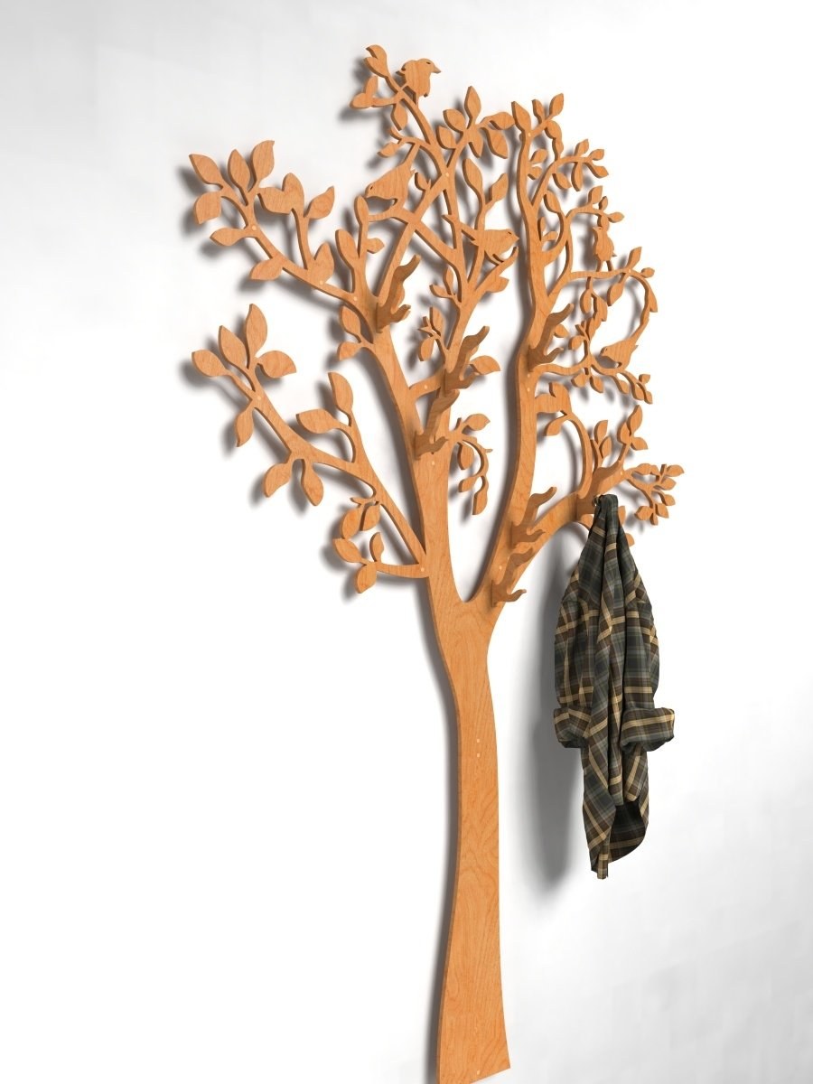 Вешалка в виде дерева на стену