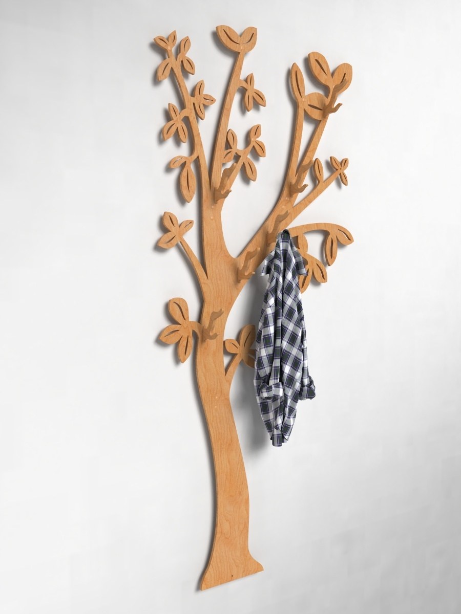 Вешалка настенная в виде дерева (70 фото)
