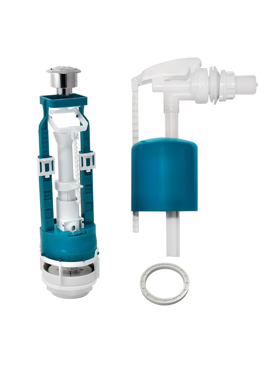 Арматура для бачка Инкоэр сб2м-НПРРФ-ЗЗ-ККРПС di р 1/2" с кнопкой