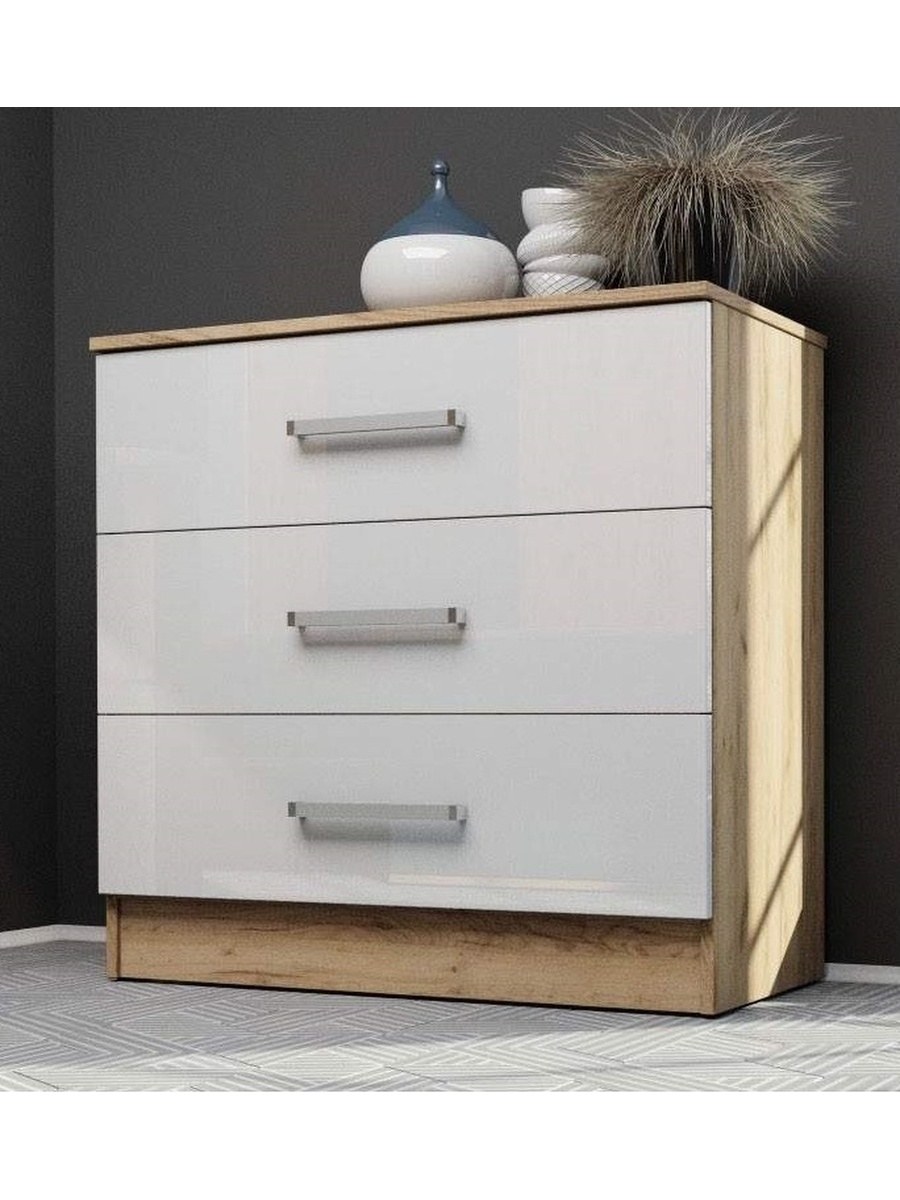 Комод Адель дуб Вотан/белый глянец отзывы