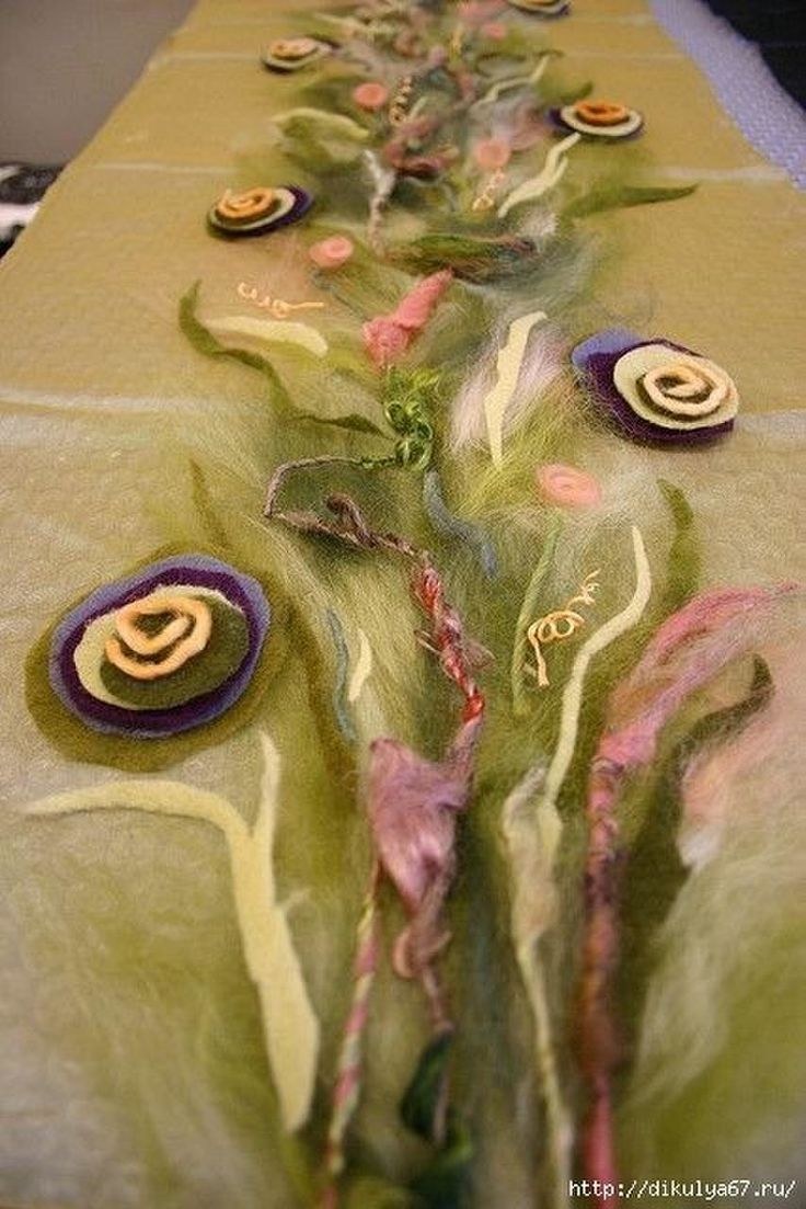 Валяние раскладка шерсти