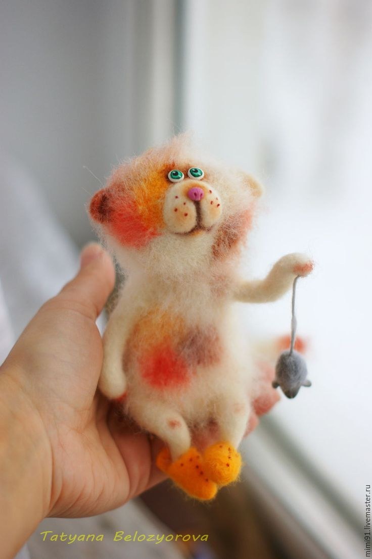 Кот валяние из шерсти