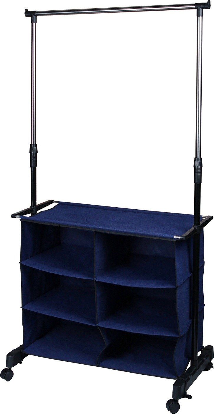 Вешалка напольная с полкой и органайзером (6 ячеек) cr455, 80*42*95-170 см