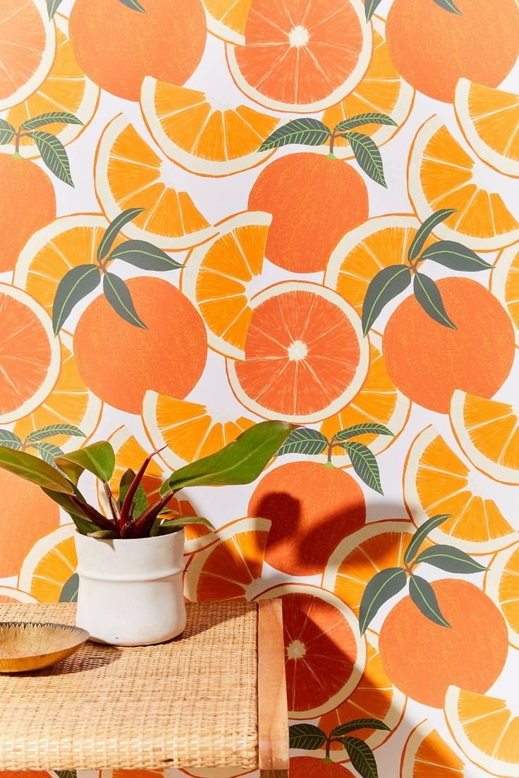 Обои апельсин
