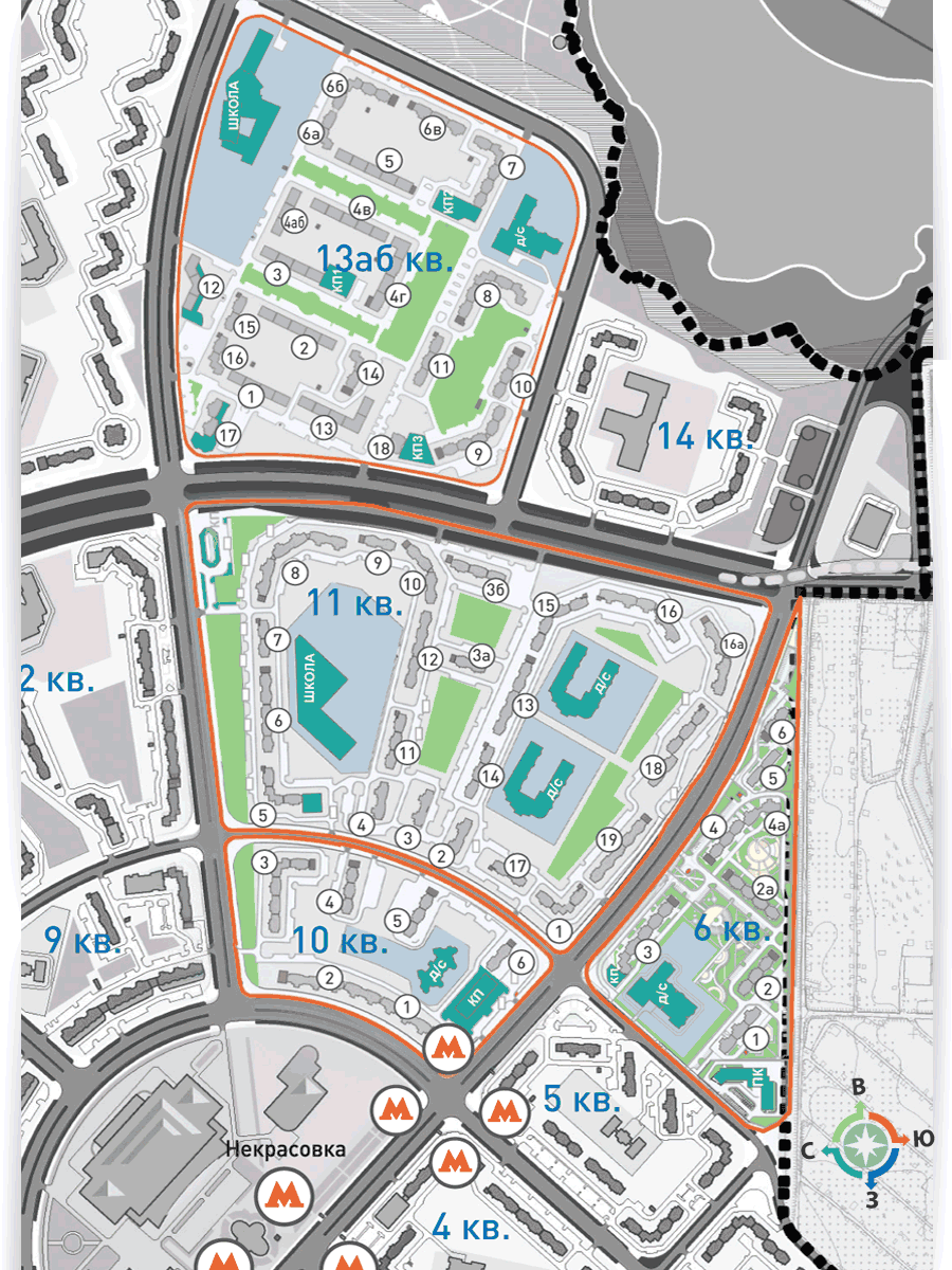 Квартал Некрасовка генплан
