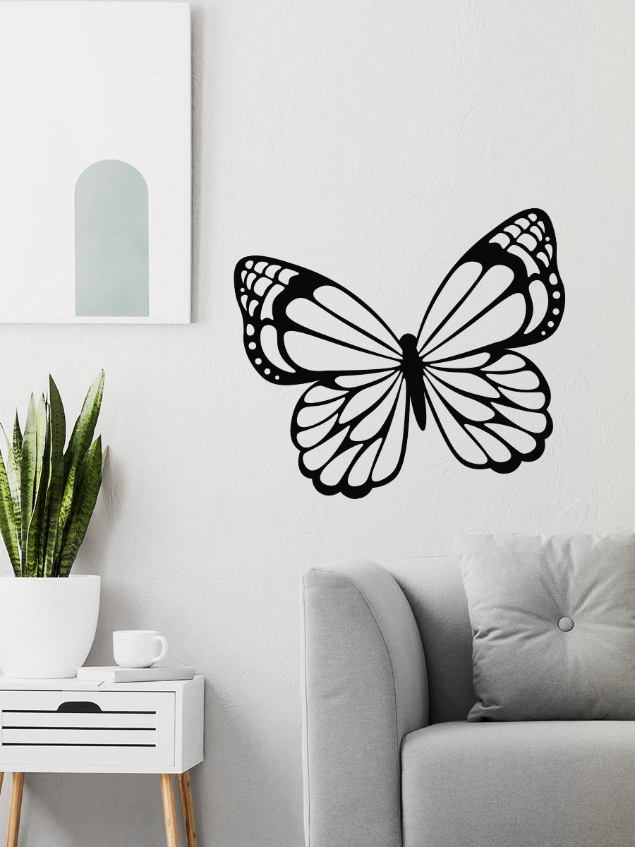 Интерьерные наклейки на серую стену