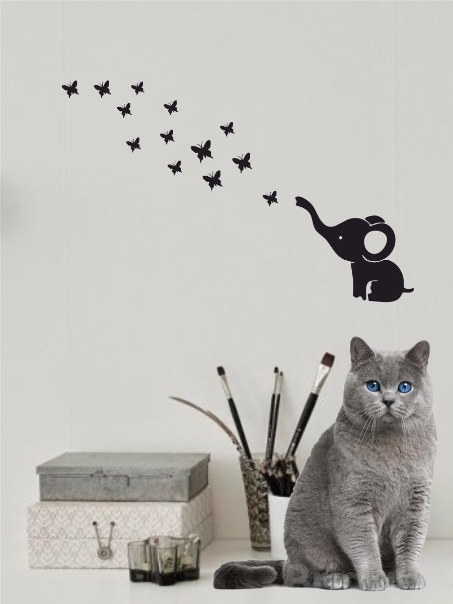 Большая интерьерная наклейка на дверь бабочки (57 фото)