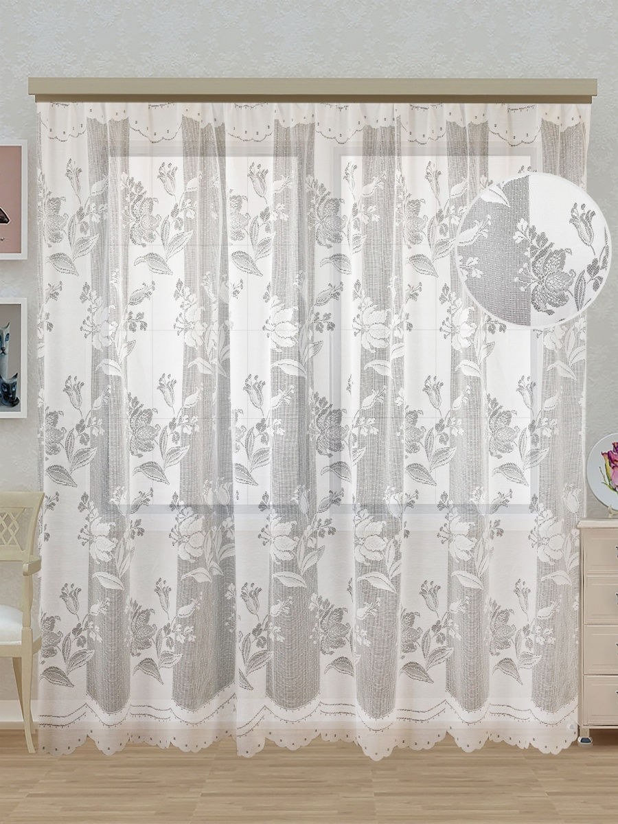 Тюль ажурная в гостиную