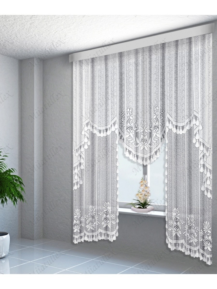 Тюль ажурная в зал