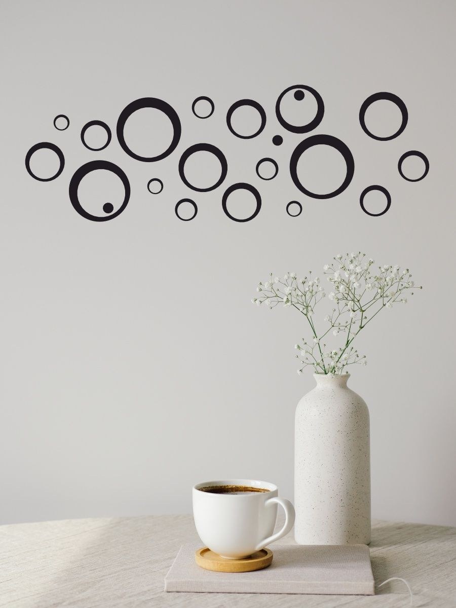 Интерьерные наклейки круги (54 фото)