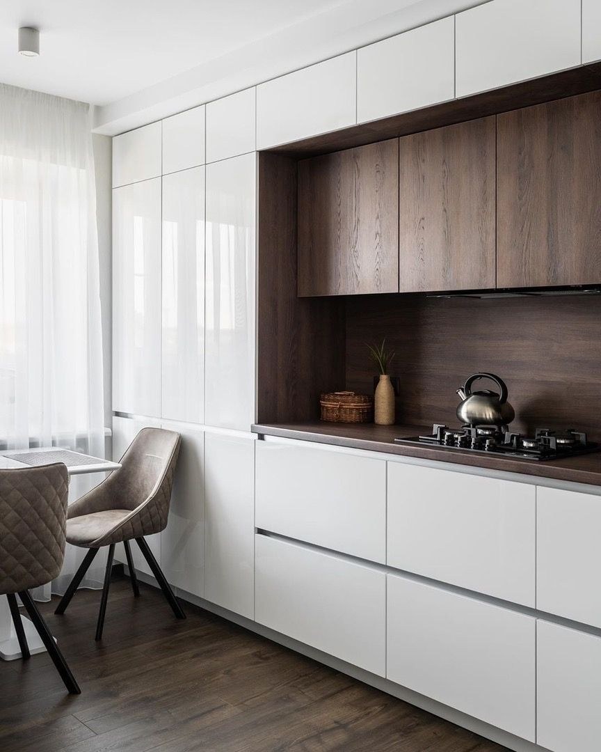 Матовая кухня без ручек