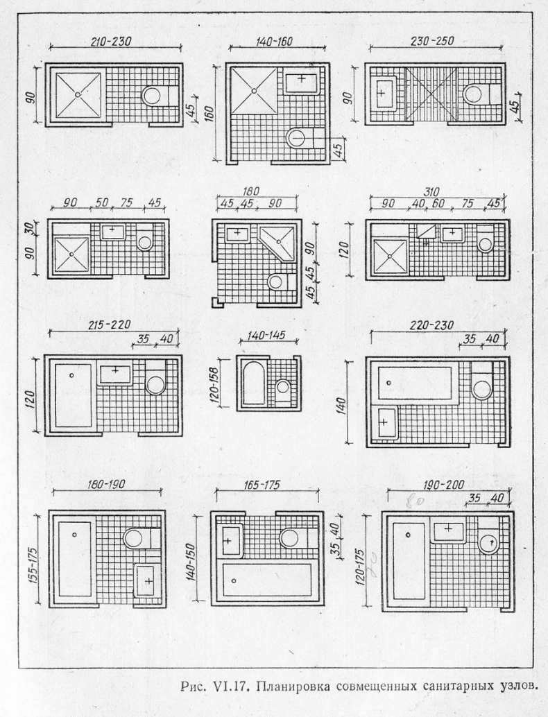 Нойферт Санузлы планировка