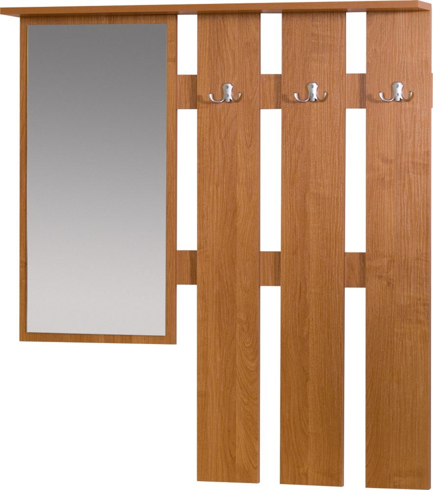 Вешалка с зеркалом в прихожую настенная