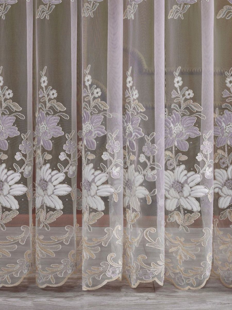 Микросетка с вышивкой высота 290 см